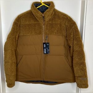 Eddie Bauer Twisp Down/Sherpa Jacket, Antique Bronze, Women’s L,  NWT